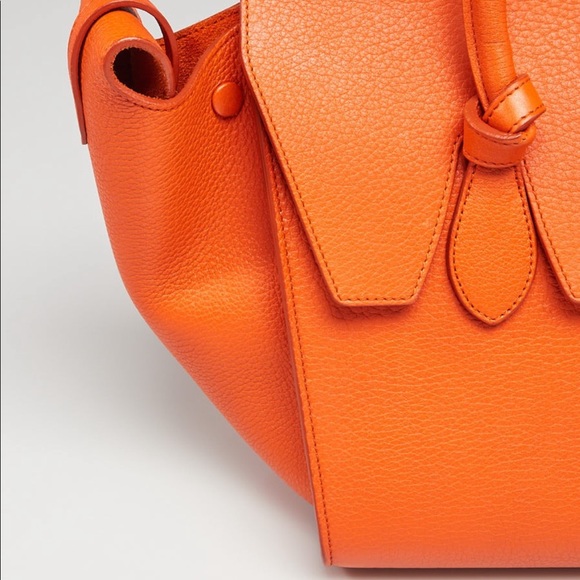 Celine Burned Orange Pebbled calfskin leather tie tote bag ( Rare 🧡) - Picture 5 of 13